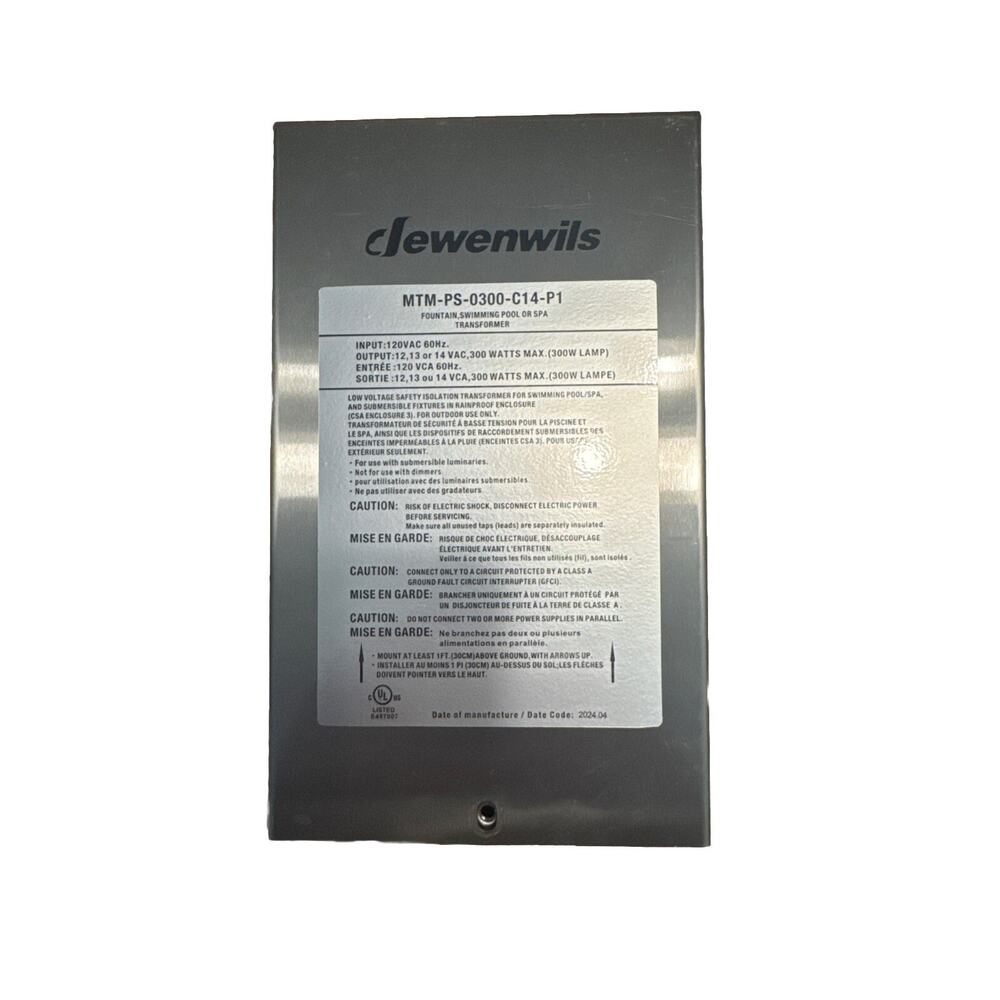 Dewenwils Low Voltage Fountain, Pool or Spa Transformer 300W 120V New